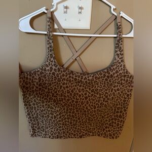 VS PINK Leopard All Day Cotton Square Neck Tank (see description)